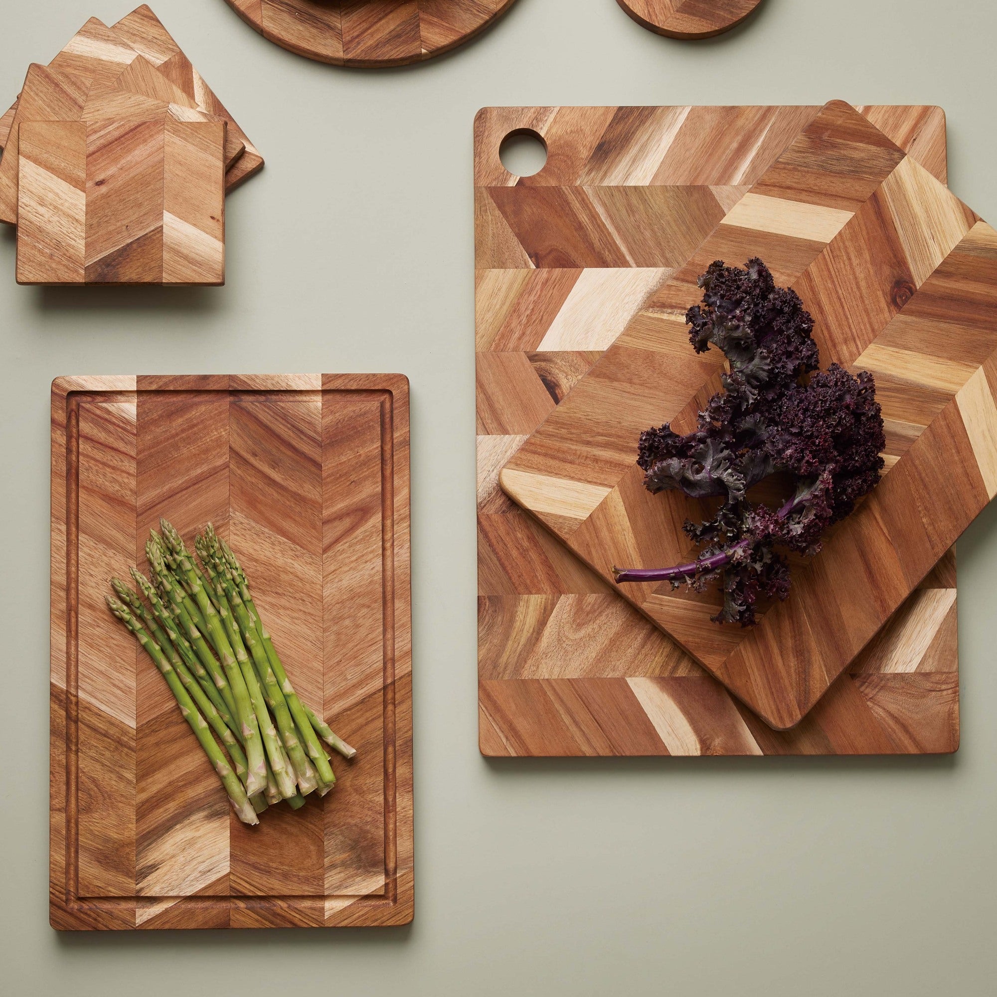 Acacia cutting board set | Natural