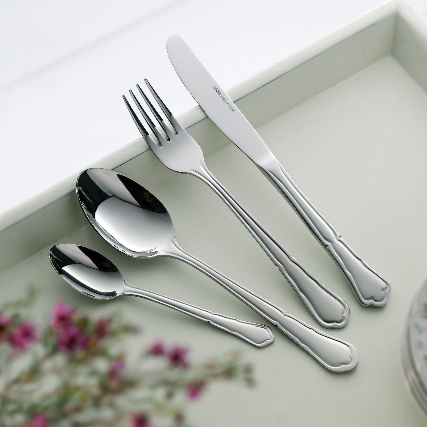 Emely Rose cutlery set 24 pcs. | Mirror Polish