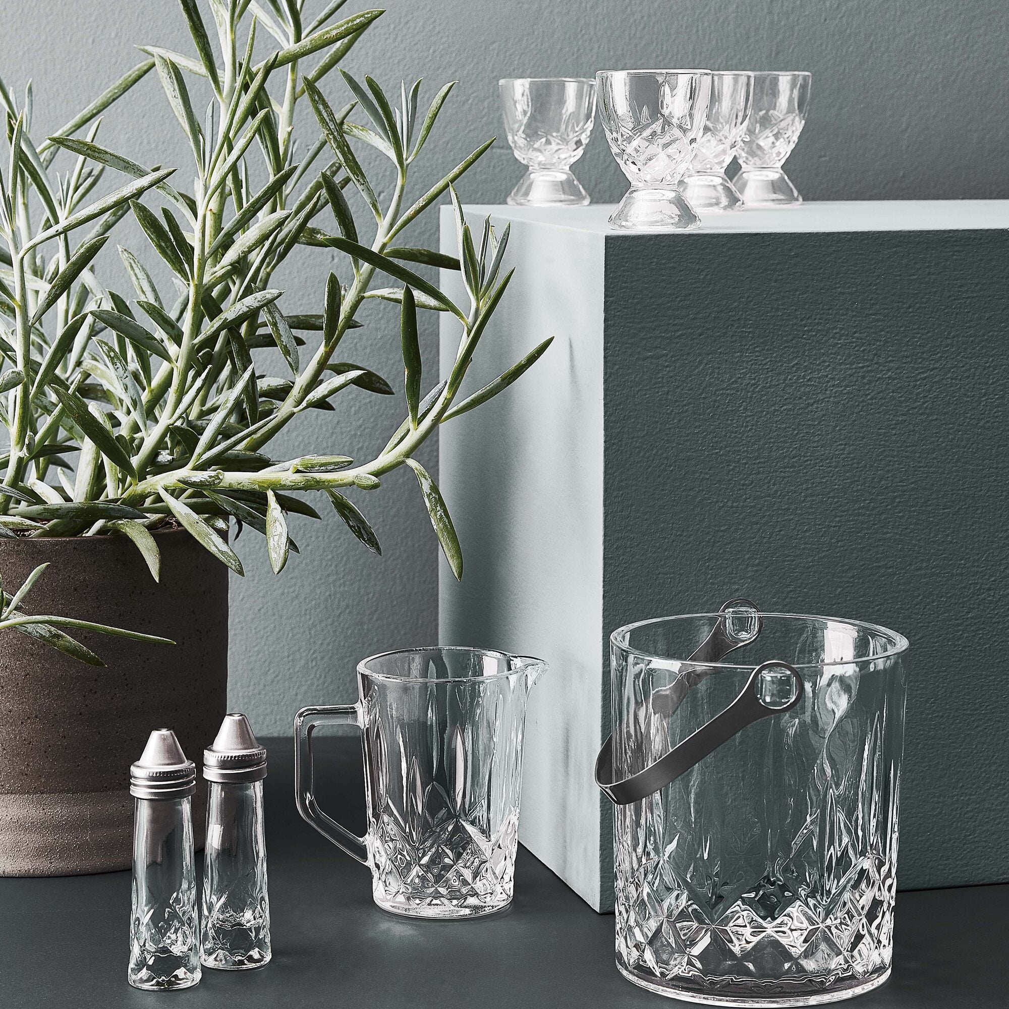 Harvey salt and pepper set 2 pieces | Clear