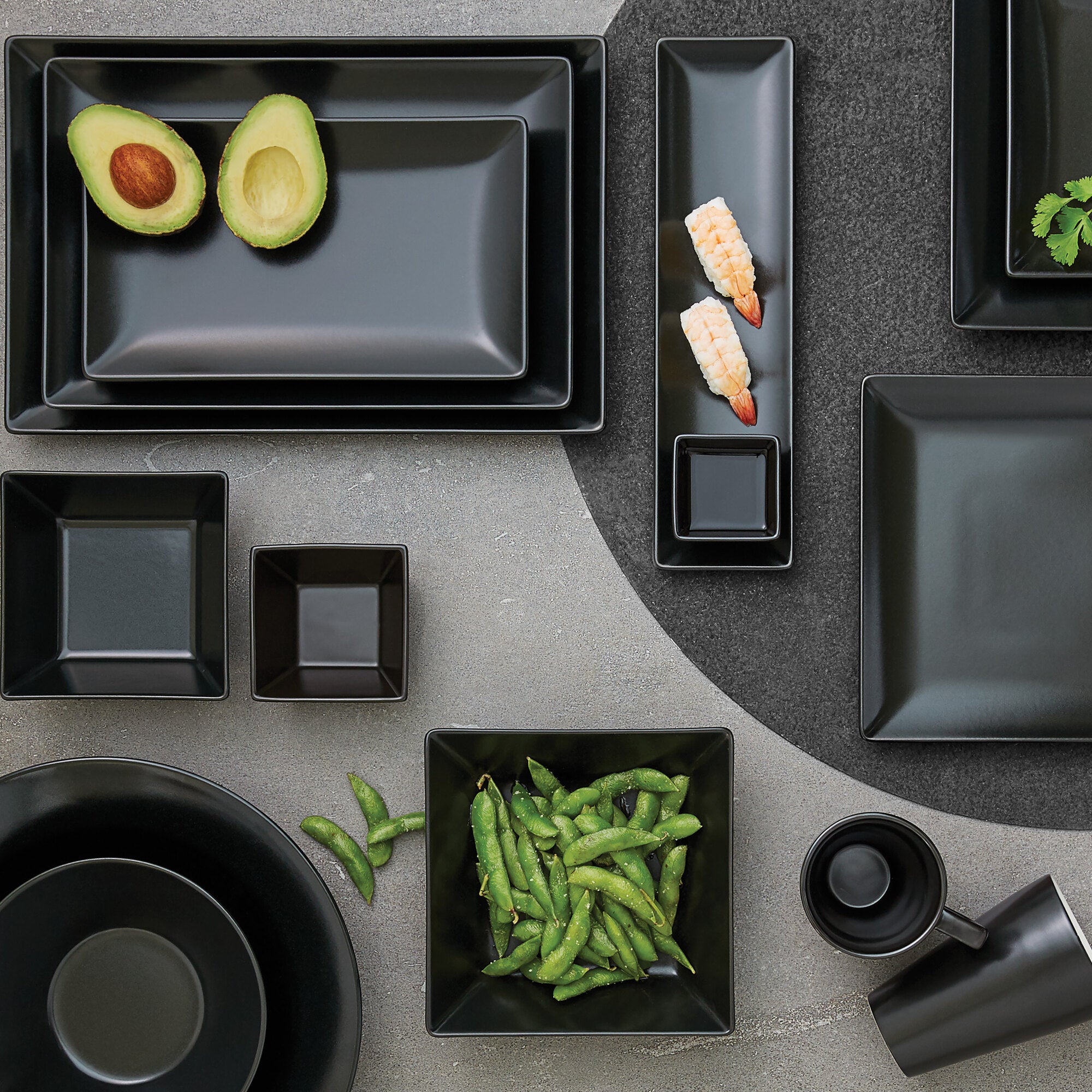 Quadro rectangular dish 8 cm | Black