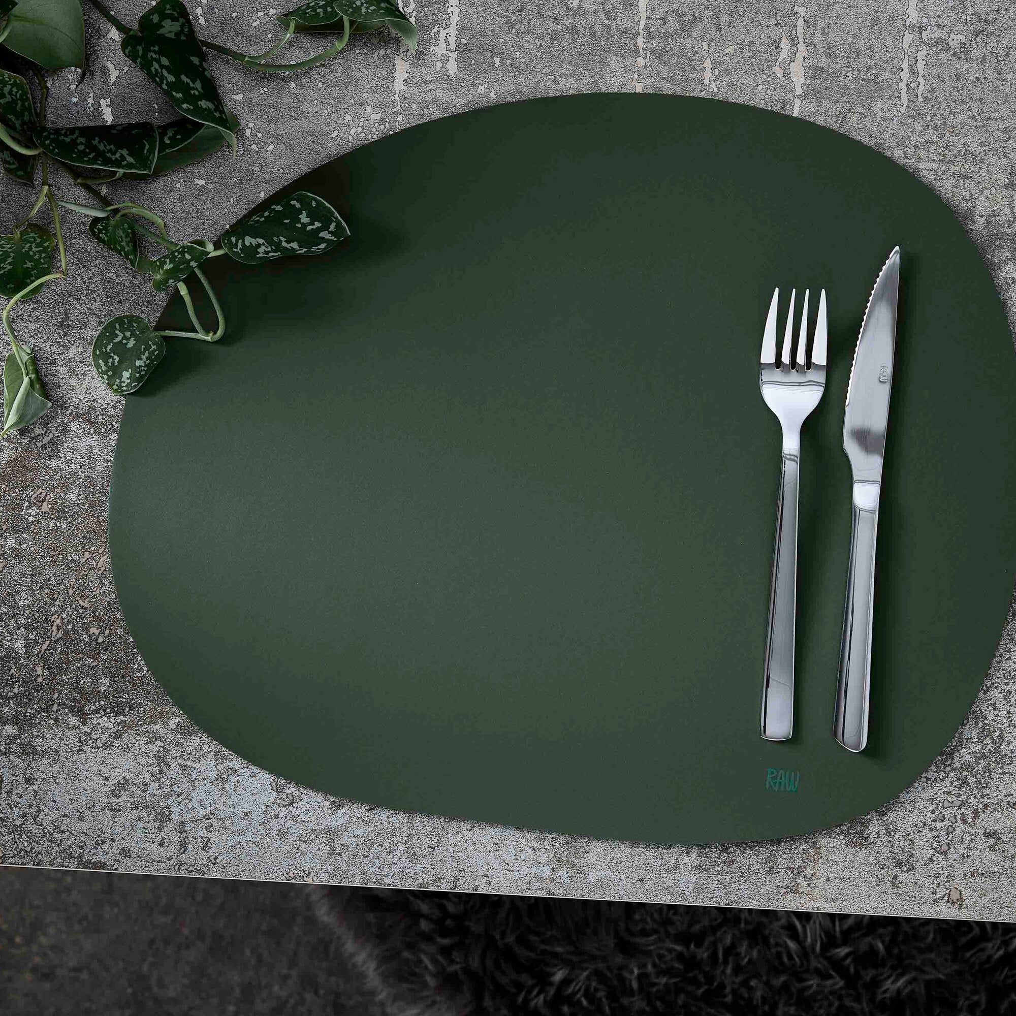 RAW Silicone placemat | Dark green