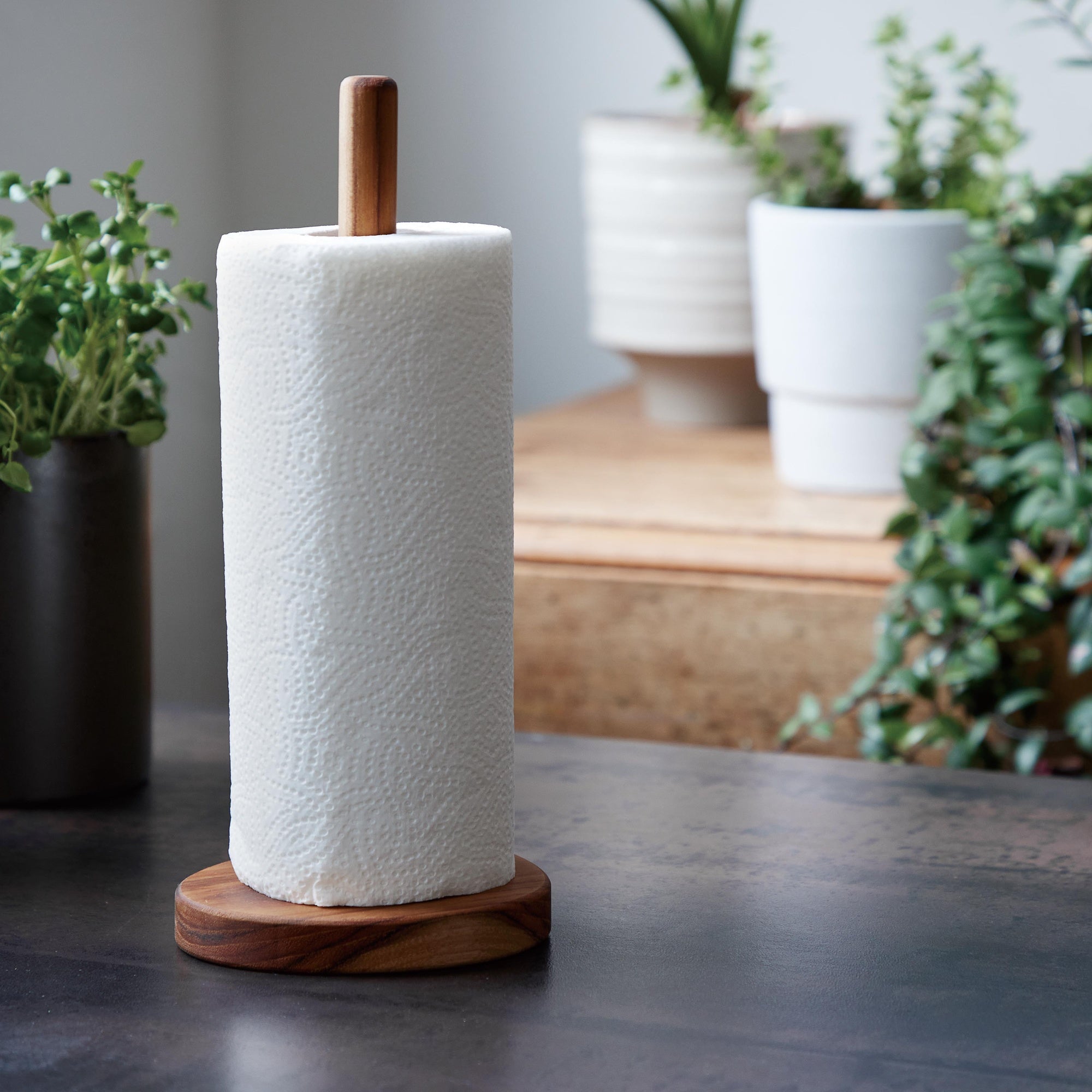 RAW Teak paper towel holder | Natural