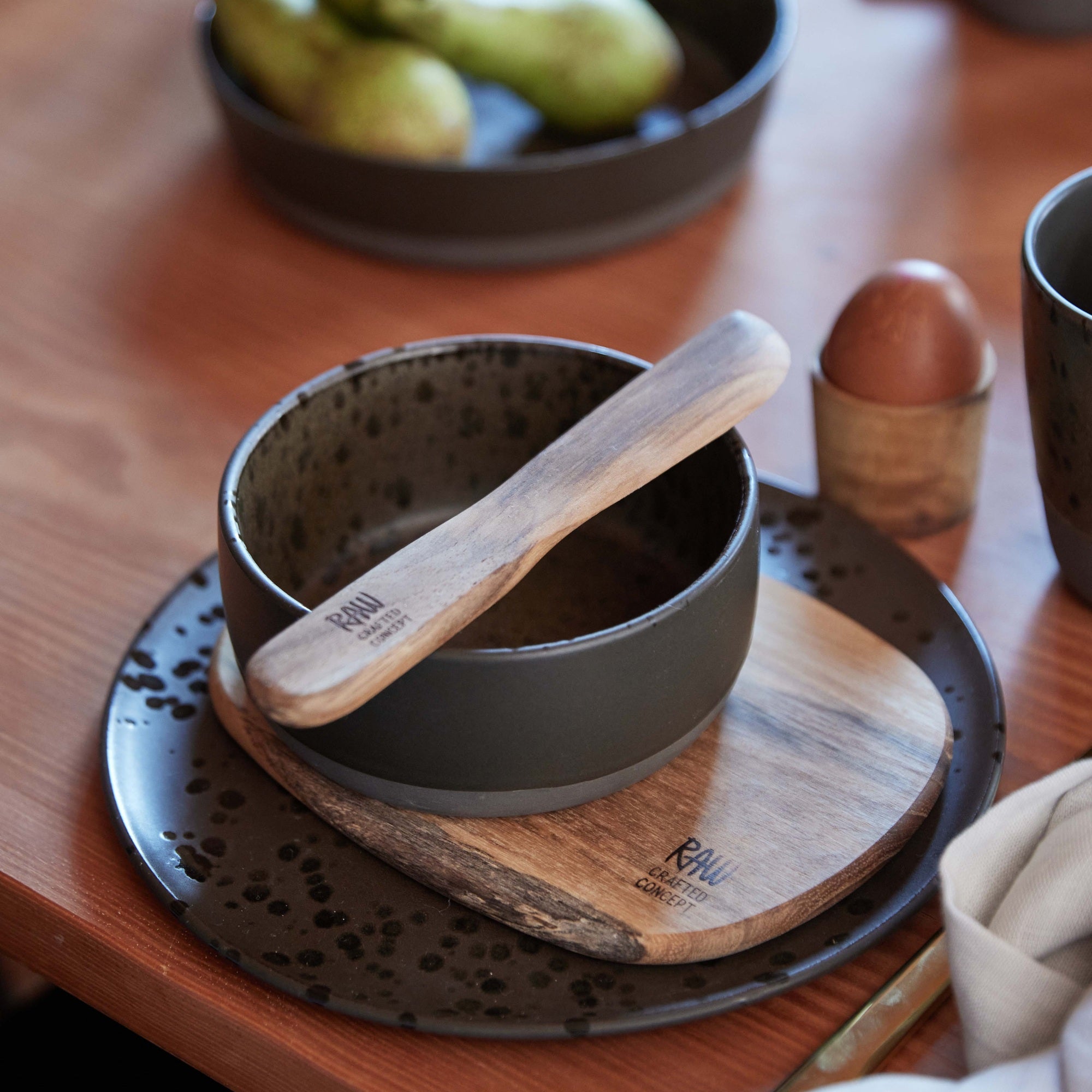 RAW Teak egg cup 2 pcs. | Natural