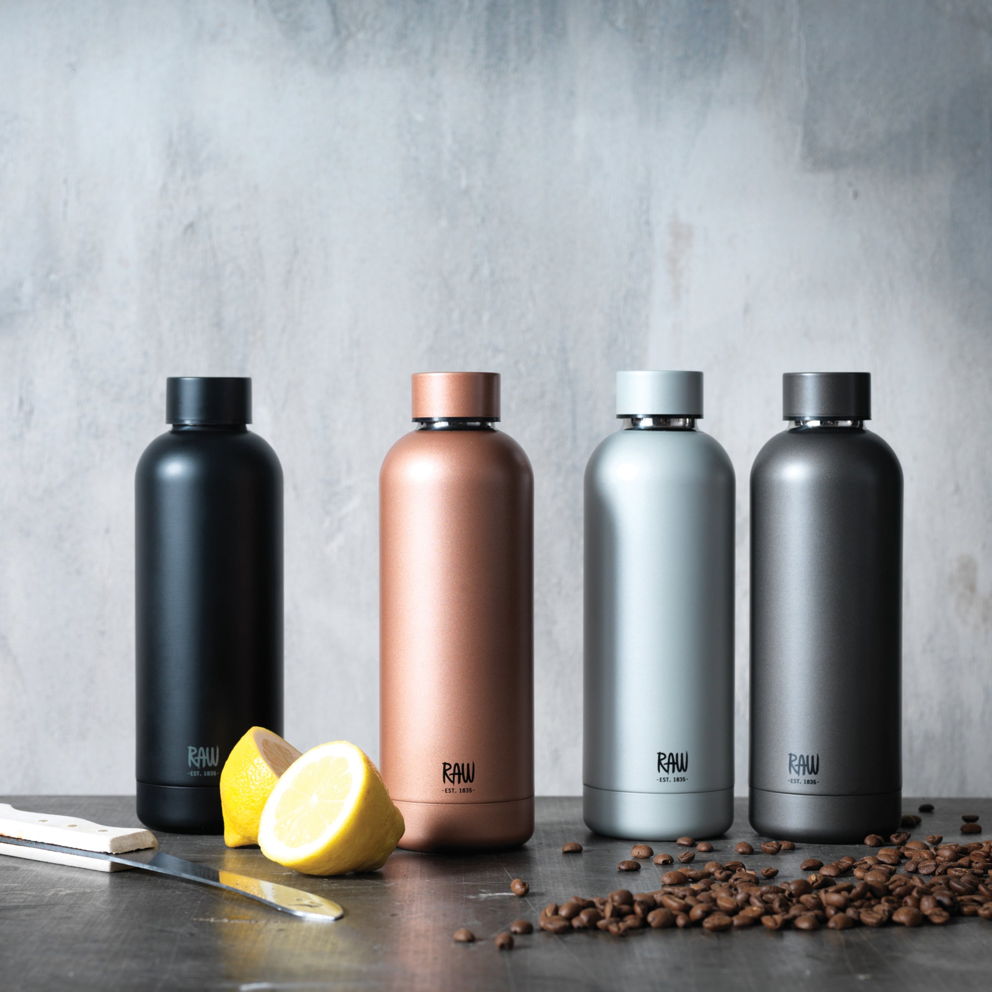 RAW To Go thermo bottle | Metallic Silver