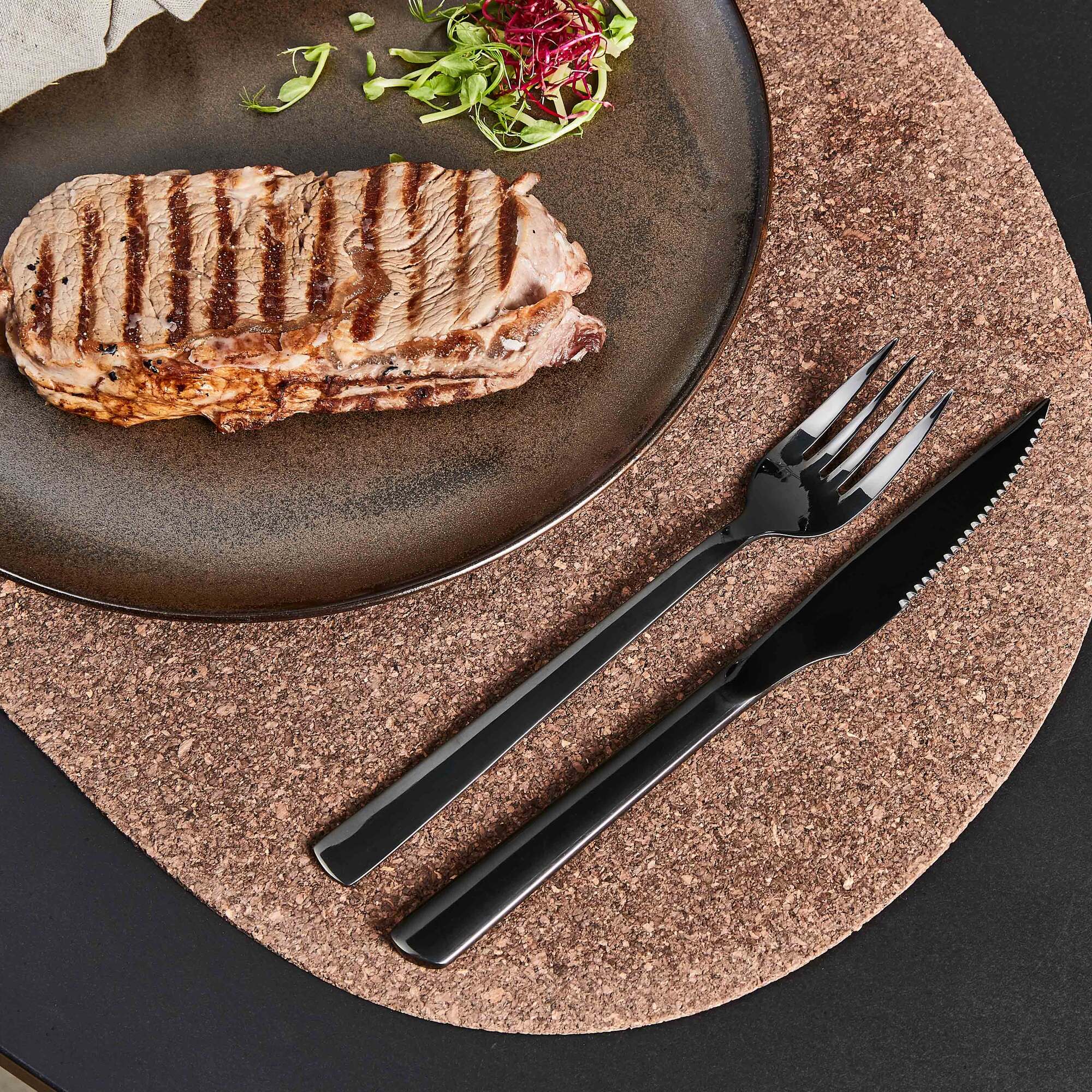 RAW steak set 8 pcs | Shiny Black