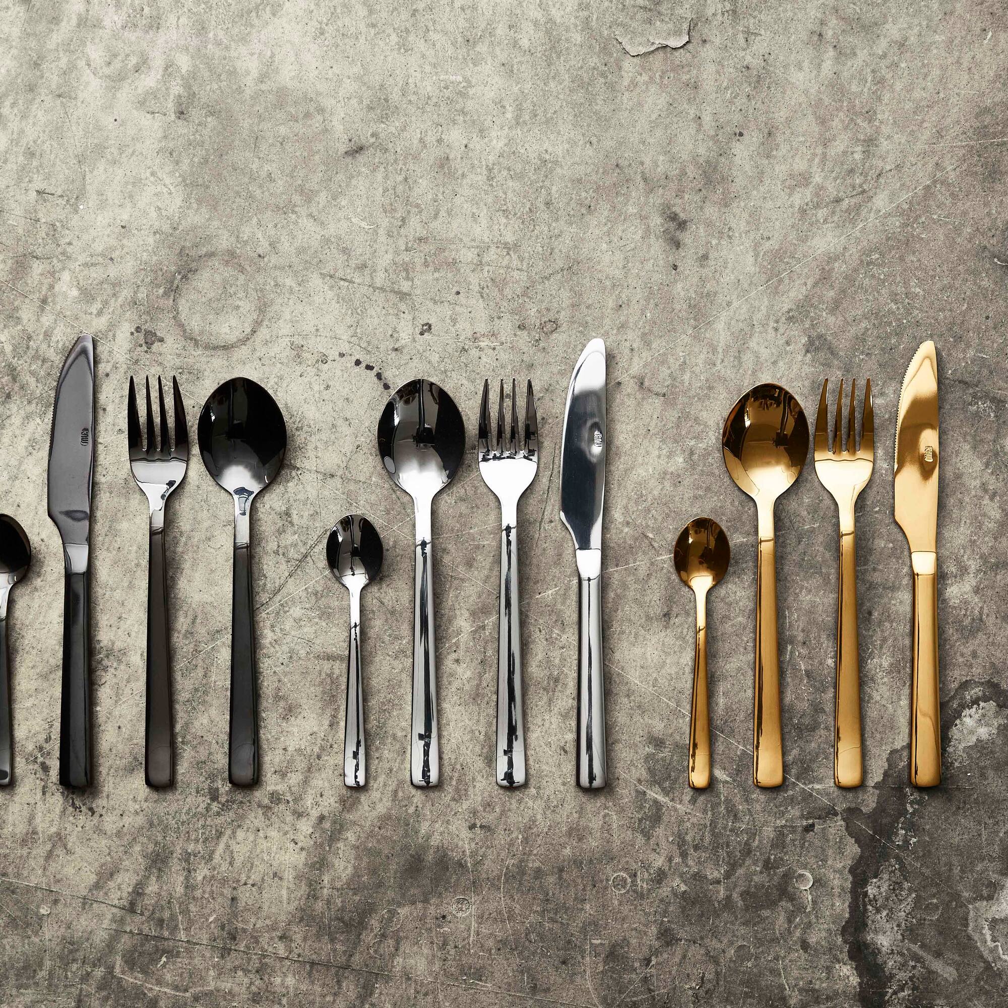 RAW cutlery set 48 pcs | Gold