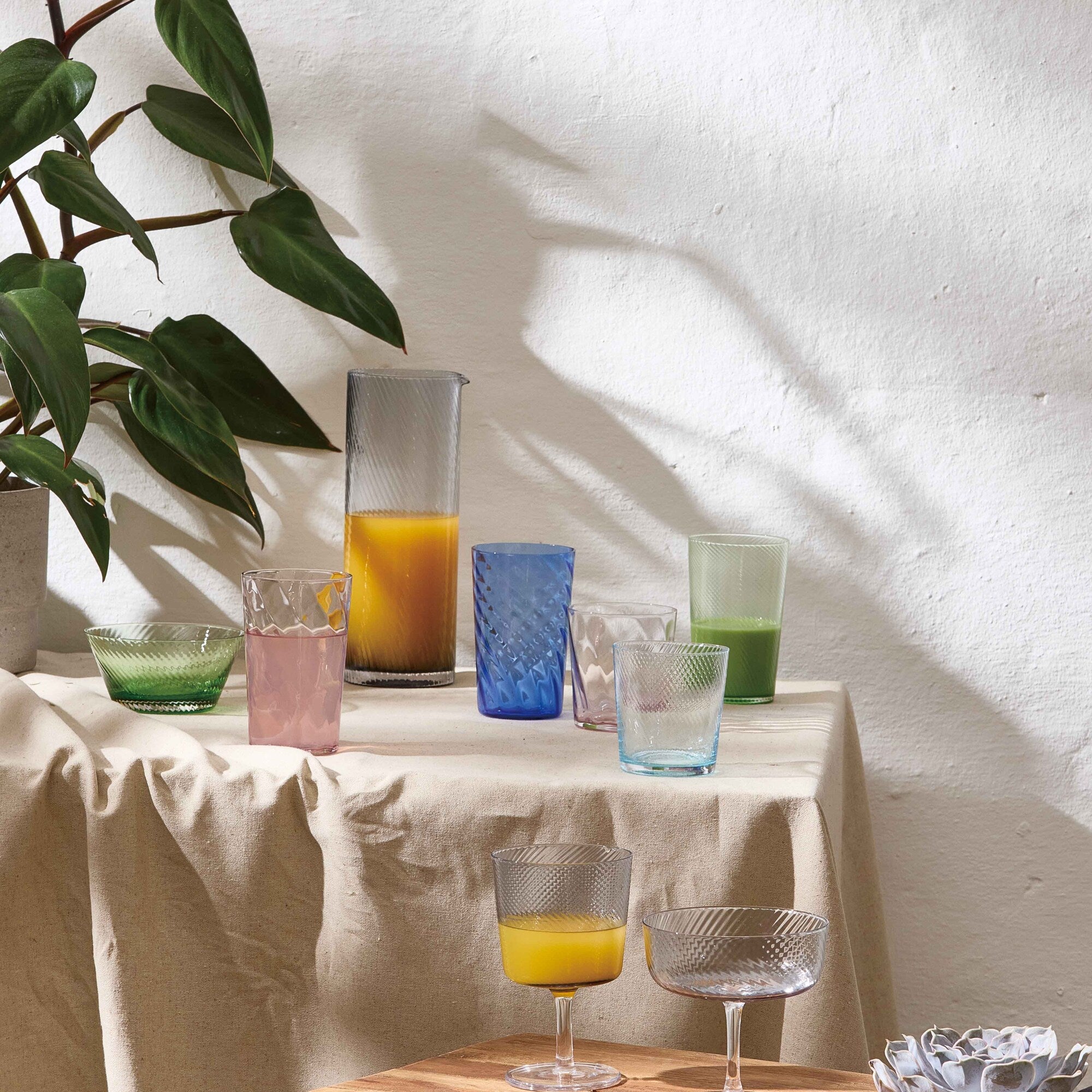 RAW Unique Optic water glass | Pink