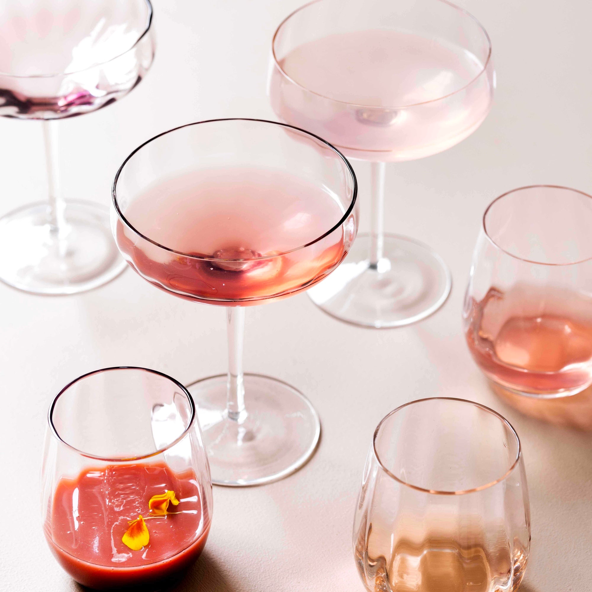 SØHOLM Sonja champagne bowl | Raspberry Red